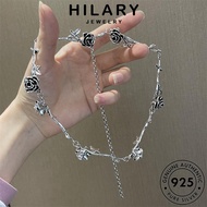 HILARY JEWELRY Perak 925 純銀項鏈 Pendant Necklace Vintage Perempuan Leher Roses Rantai Original Women Chain For Silver Accessories Korean Sterling N1150