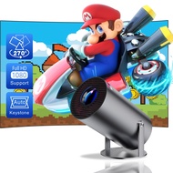 [Auto Keystone] HY300 Smart Projector with Built-in Android 11, 5G WiFi Bluetooth Projector 4k Suppo