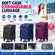 Soft Case Luggage Expandable Front Opening Luggage 20 Inch to 28 Inch TSA Lock 20 Inch Luggage 24 In
