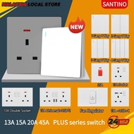 SANTINO Socket Switches Ce Series Switch / Switches & Socket Outlet / Suis & Soket Double Socket / P