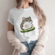 Hamster tshirt women graphic funny tshirt girl streetwear clothing