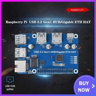 TA Raspberry Pi 4B USB 3.2 Gen1 HUB HAT DC 5V Expansion Board With Gigabit Ethernet hub for Raspberr
