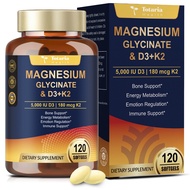 Fast delivery Totaria Magnesium Glycinate Supplements with Vitamin D3 5000 IU & K2 MK-7 Vitamin C Vi