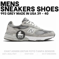 100% BNIB Sepatu Sneakers Pria-new-balance-993 993 Grey Suede MADE IN USA Size 39 - 44