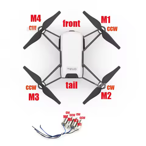 1Pcs Brushed Motor for DJI TELLO clockwise counterclockwise Motor Universal CW CCW Motor MINI Drone 