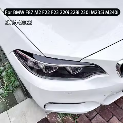 2Pcs Headlight Eyebrow Eyelids Stickers For BMW F87 M2 F22 F23 220i 228i 230i M235i M240i 2014-2022 