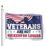 Flag Banner Veteran Decoration Flag 3x5FT Left Two Buckle Outdoor Flag