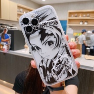 Demon Slayer Phone Case Iphone 13 12 11 Pro Max 8 Plus X XR Nezuko Kamado Kimetsu no Yaiba Cover Anime Phonecase Funda Men Gift