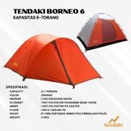 TENDA MIS BORNEO 6 MOUNTAIN INN SPORTS / TENDA CAMPING DOME 6 ORANG - Shop Elmer