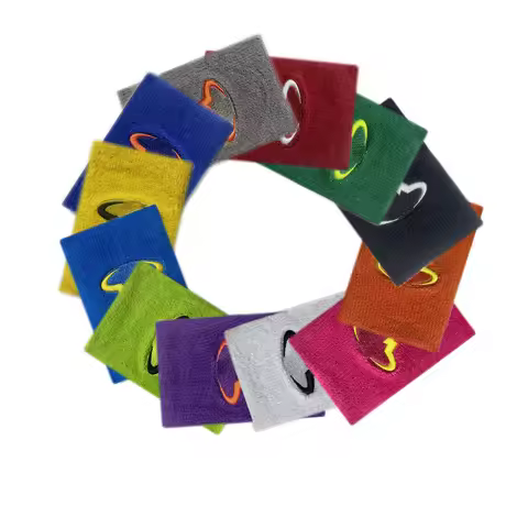 Free shipping 12pcs/lot Nadal/RFF sport wristband embroidery sweatband