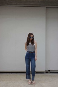 urban apparels  denim ep.5 cuffed stretchy jeans กางเกงยีนส์ทรง straight ขาพับผ้ายืดญี่ปุ่น