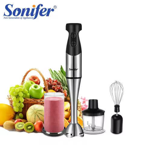 Sonifer 3 in 1 Immersion Blender Electric Hand Blender 500 W with Detachable Base chopper whisk For 