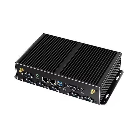 Industrial Mini PC Fanless Dual LAN 6x COM-RS232 Support 1x RS485 Intel i7-5500U Celeron J1900 SIM S