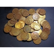 Uang Koin Kuno 10 Rupiah Tabanas Kuning Tahun 1974