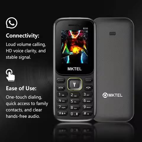 B310 1.77 Inch Dual SIM Feature Phone SC6531E Bluetooth FM Radio MP3 Torch 800mAh Battery Unlocked B