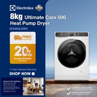 [𝐅𝐫𝐞𝐞 𝐈𝐧𝐬𝐭𝐚𝐥𝐥𝐚𝐭𝐢𝐨𝐧] Electrolux EDH803J5WC - 8kg UltimateCare 500 Heat Pump Dryer