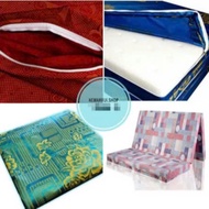 Rough valine fabric mattress cover for 3-fold mattress divided into 3 mattress boxes