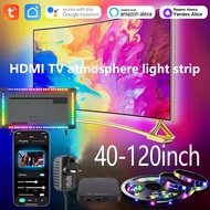 TUYA Smart LED TV Backlight Sync Color for 40-120 Inch TV Wifi Alexa Voice Google Assistant Control