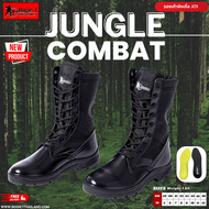 Bogie1thailand รองเท้าจังเกิ้ล J01 ผลิตจากหนังแท้ และผ้าคอดูร่ากันน้ำ ปลายเท้าเรียว ขัดเงาง่าย พื