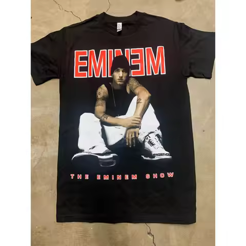 Rapper Eminem Music Album T Shirt World Tour Gift for Fan T-shirt Men Women Short Sleeve Tshirt Tee 