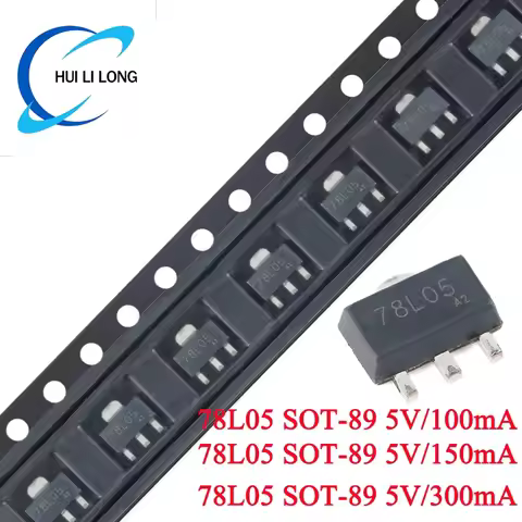 100pcs/20pcs 78L05 SOT89 7805 SOT-89 Output 5V 100mA/150mA/300mA 0.1A/0.15A/3A Linear Voltage Regula