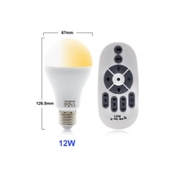 Dundun 7W/12W Dimmable E27 Light Bulb High Quality Low Energy Consumption Bulb RF2.4G Remote Control