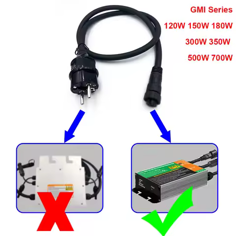 3pin-M18 5 Meters Power extend AC Cable with Euro Plug for GMI 120W 150W 180W 300W 350W 500W 600W 70