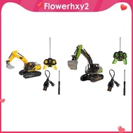 [Flowerhxy2] Remote Control Excavator 5 Channel RC Excavator for 6-12 Years Kids Boy Toys