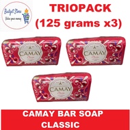 Camay Bar Soap Classic Red - 125grams X 3