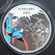 CANADA 加拿大 DC原創漫畫系列 (超人) $10 – 2015 (UNC) 精鑄純銀銀幣, 原裝盒及證書