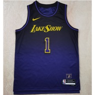 2025 new NBA men’s Los Angeles Lakers #1 D'Angelo Russell hot  heat press pressing basketball jersey