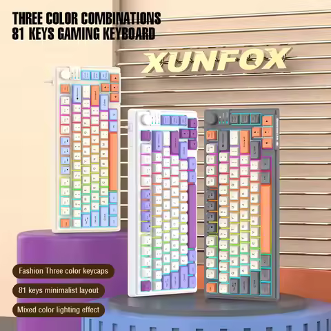 Spanish Keyboard with Spanish Layout Russian Arabic Korean Keyboard 81 Keys 80% Layout Color Backlig