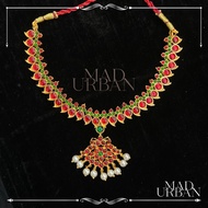 [NEW STOCK] Kemp Necklace Choker 2nd Grade Guality Arakku Neck Set Bharathanatyam Accessories Mad Ur