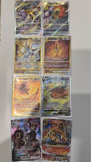 Pokémon 卡 （噴火龍Vstar SAR 250$ 超夢Vstar SAR 250$ 阿宇宙斯Vstar （右）300$ 阿宇宙斯Vstar (左）200$ 帕路奇亞Vstar 280$ 噴火龍