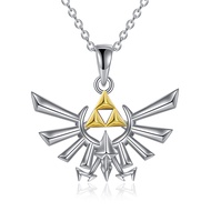 Zelda Necklace Sterling Silver Anime Pendant Chain Zelda Jewellery Gifts for Men Women Boys Girls