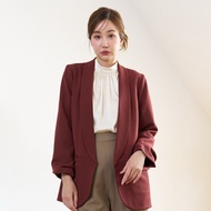 Miss office เสื้อสูทปกกล้วยเเขนย่น (MB-040)