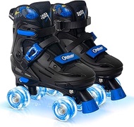 Nattork Adjustable Roller Skates for Kids Boys Girls- Teen Youth Age 4-16 - Cool Racing Car Indoor O