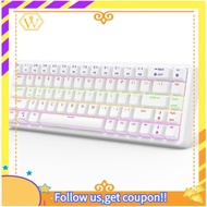 【W】68 Keys RGB Mechanical Keyboard 68 Keys Keyboard Portable USB Wired Keyboard Red Switch Keyboard 
