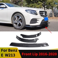 Carbon Fiber Deflector Front Bumper Lip Chin Protector Styling Spoiler For Mercedes Benz E W213 C238