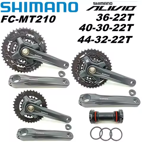 Shimano Alivio FC-MT210 Bike Crankset 3*9/27 Speed FC MT210 MTB Bike Chainwheel Crank 170mm 44/40 BB