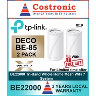 TP-link DECO BE85 (1-PACK / 2-PACK ) BE22000 Tri-Band Whole Home Mesh WiFi 7 System ( 3 years local Warranty)