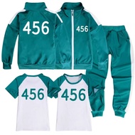 [110-170CM] Squid Game Clothes Children 456 Jacket Trousers Short Sleeve t-Shirt Sports Suit 001 230