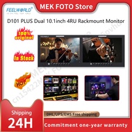 FEELWORLD D101 PLUS Dual 10.1inch 4RU Rackmount Monitor 4K Full HD Screen HDMI-Compatible SDI 1920x1