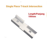 1-Piece 100mm Junction T-track T-slot Miter Track Intersection for DIY Table Saw/Router Table