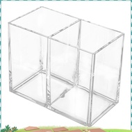 Clear Acrylic Makeup Brush Holder Pen Pencil Cup Holder Cosmetic Storage Case Desktop Stationery Org