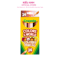 Hộp 24 cây chì màu Crayola Colored Pencils / chì màu Thiên Long điểm 10