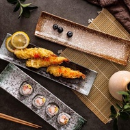 壽司盤子日式和風陶瓷餐具菜盤子碟子長方形西餐盤個性復古創意碟