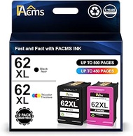 62XL Ink Cartridges Combo Pack Remanufactured for HP Ink 62 62 XL 62XL for HP Envy 7640 5660 5540 56