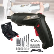 Cordless Screwdriver 4.2V Electric Drill 47pcs Rechargeable Cordless Screwdriver Drill Hand Drill Ba