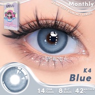 【มีค่าสายตา (0.00)~(-6.00)】【น้องสาวหวาน】UYAAI คอนแทคเลนส์สายตาสั้น K4 series contact Lens กรองแสง ดอ